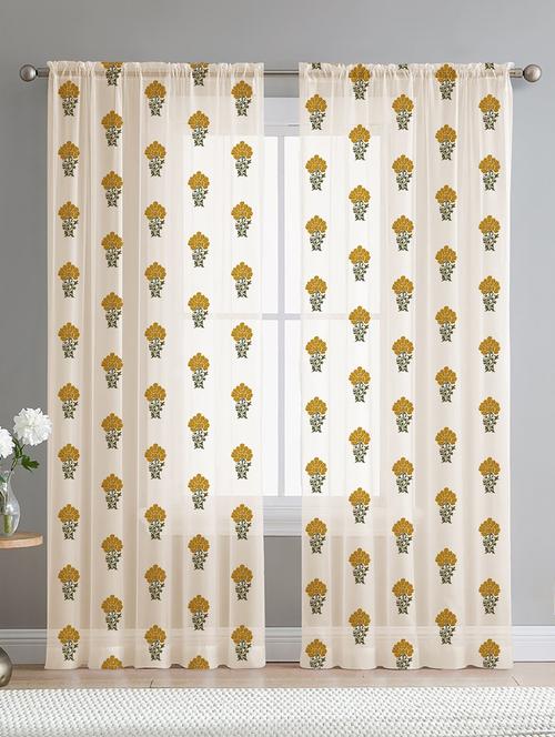 white printed curtains - 21506216 - Standard Image - 0