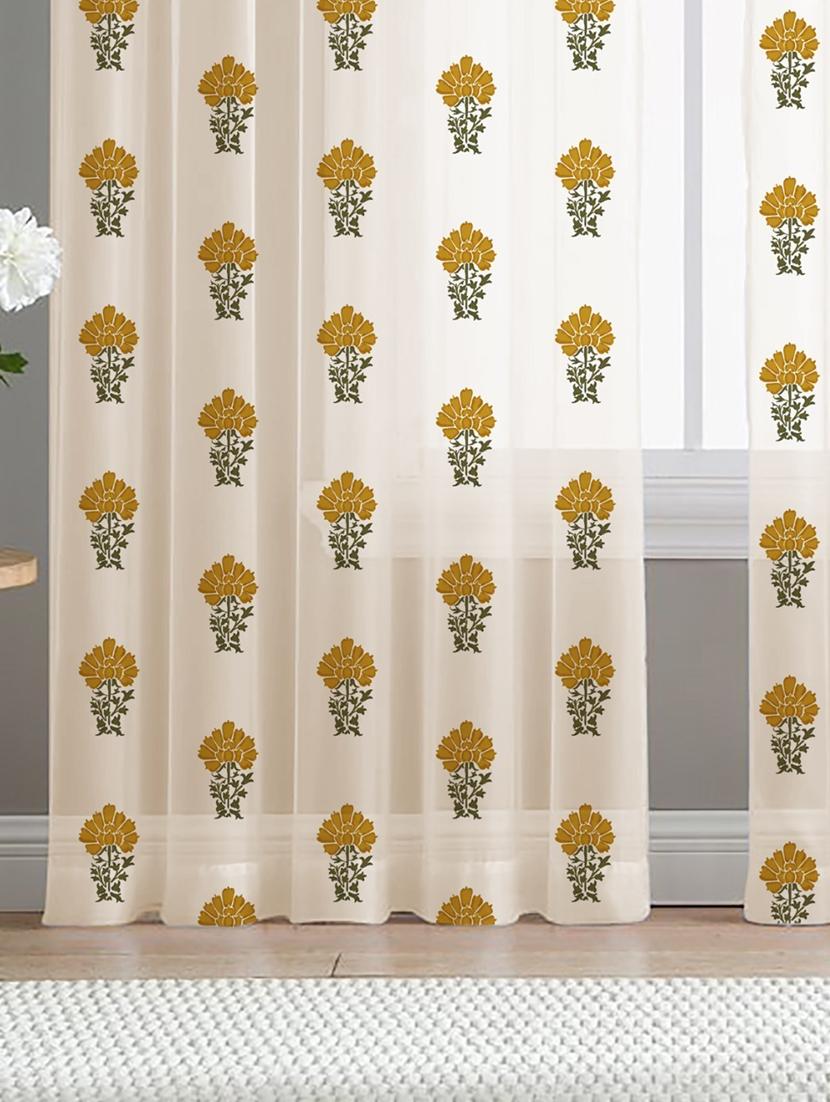 white printed curtains - 21506216 - Standard Image - 1