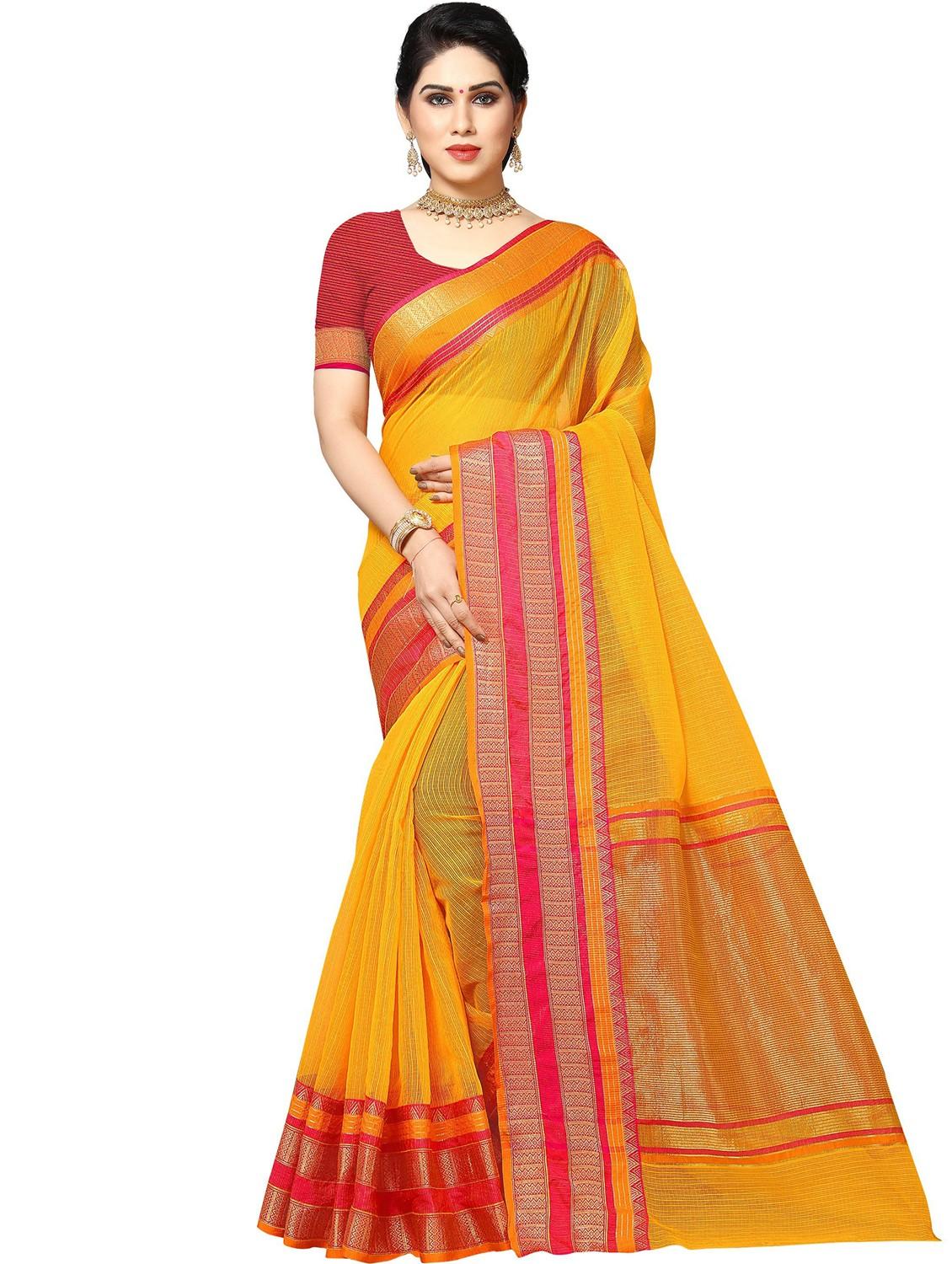 women self-designed bordered saree with blouse - 21506313 - Zoom Image - 0