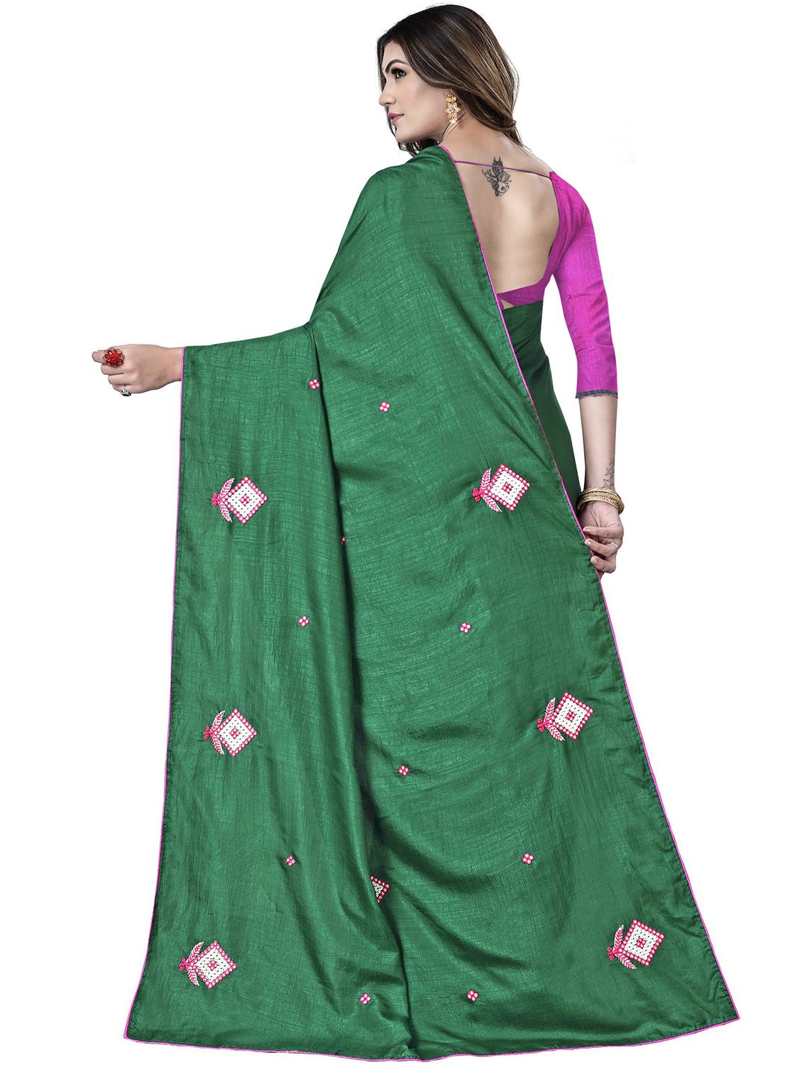 women embroidered saree with blouse - 21506751 -  Standard Image - 1