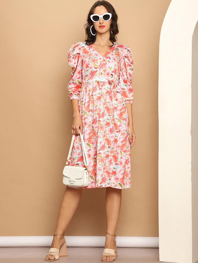 women multi coloured printed a-line dress - 21506871 - Zoom Image - 0