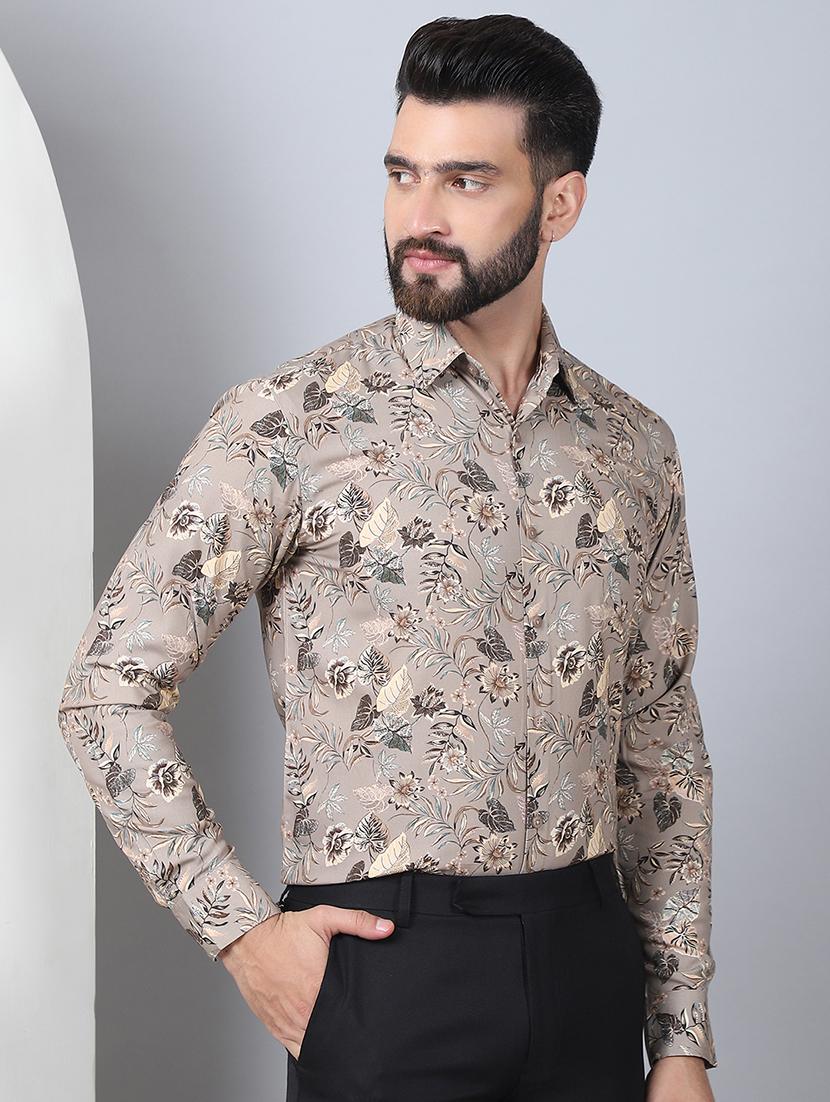 men brown cotton casual shirt - 21506912 - Standard Image - 1
