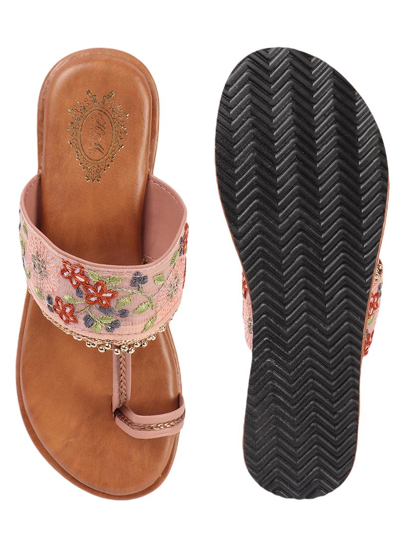 women pink slip on wedges - 21506939 - Standard Image - 4