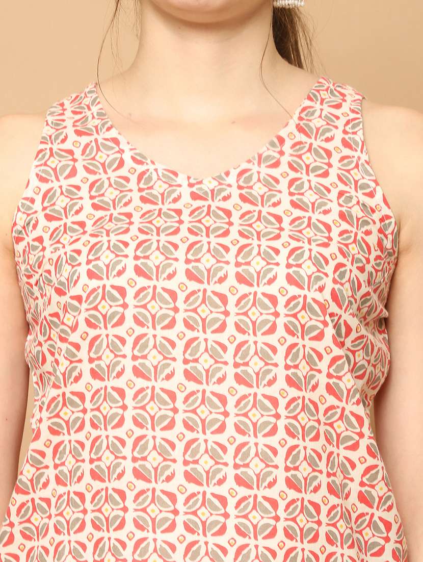 women sleeveless kurta palazzo with dupatta set - 21507062 -  Standard Image - 4