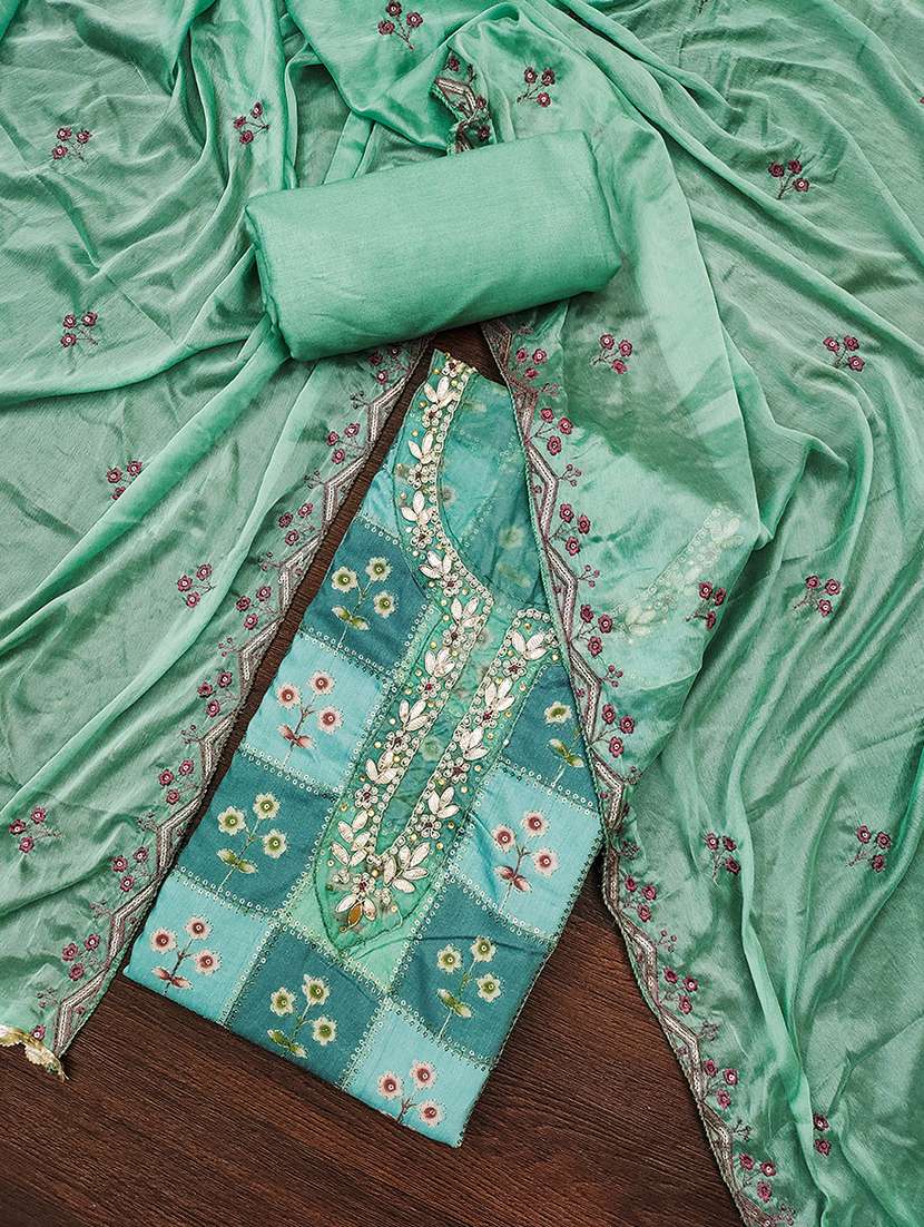 women embellished unstitched suit - 21507261 -  Standard Image - 1