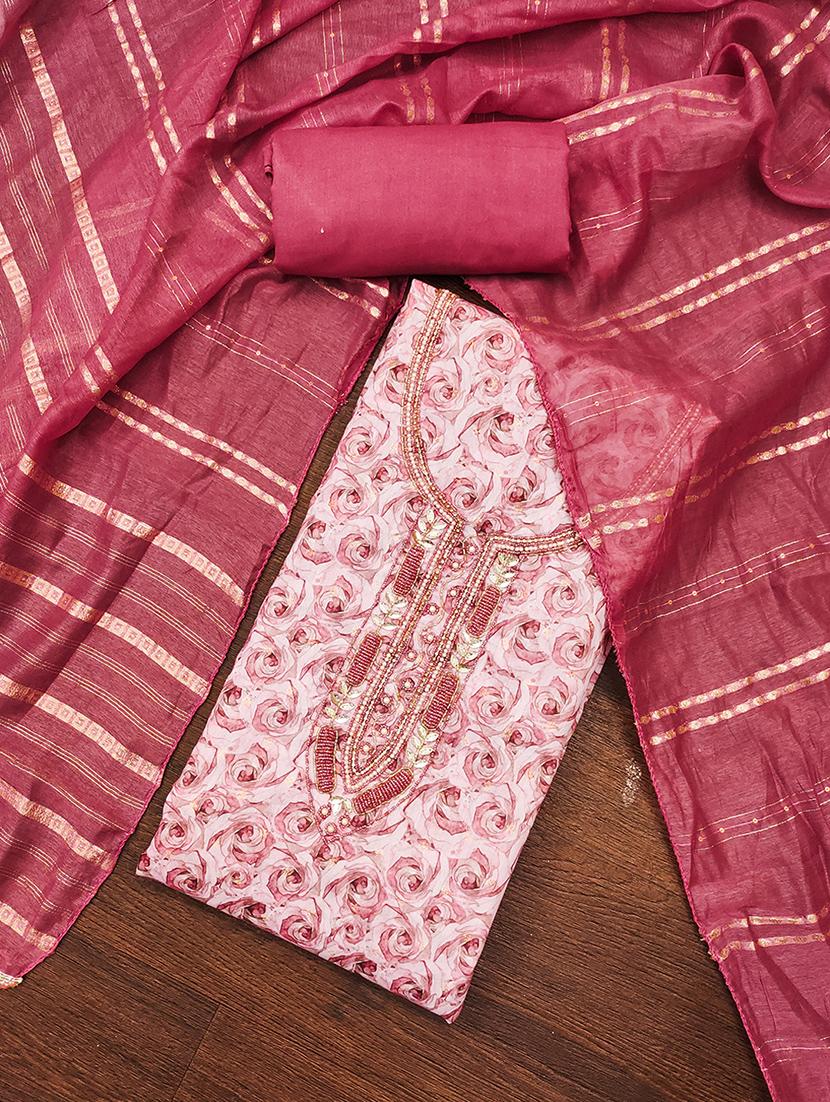women pink salwar suit unstitched suit - 21507262 - Standard Image - 1