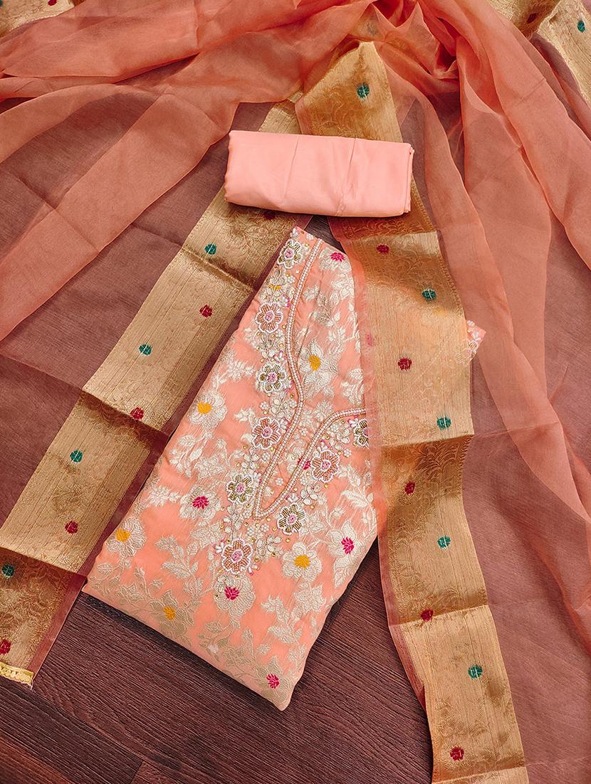 women embellished unstitched suit - 21507288 -  Standard Image - 1