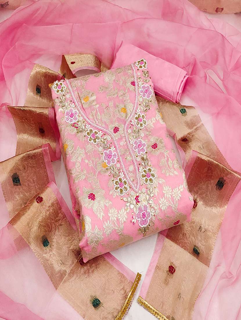 women embellished unstitched suit