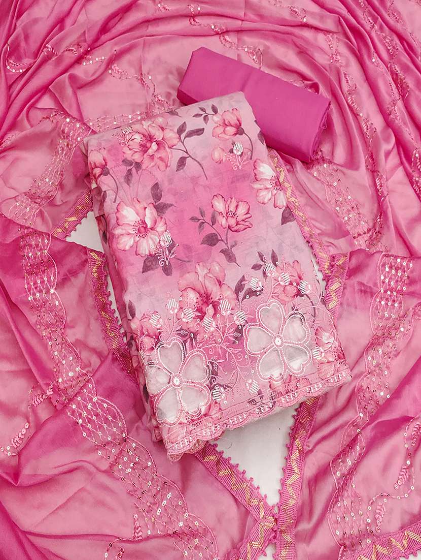 women embroidered unstitched suit