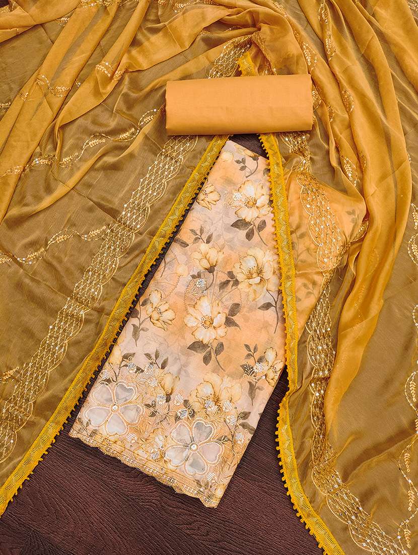 women embroidered unstitched suit - 21507297 -  Standard Image - 1