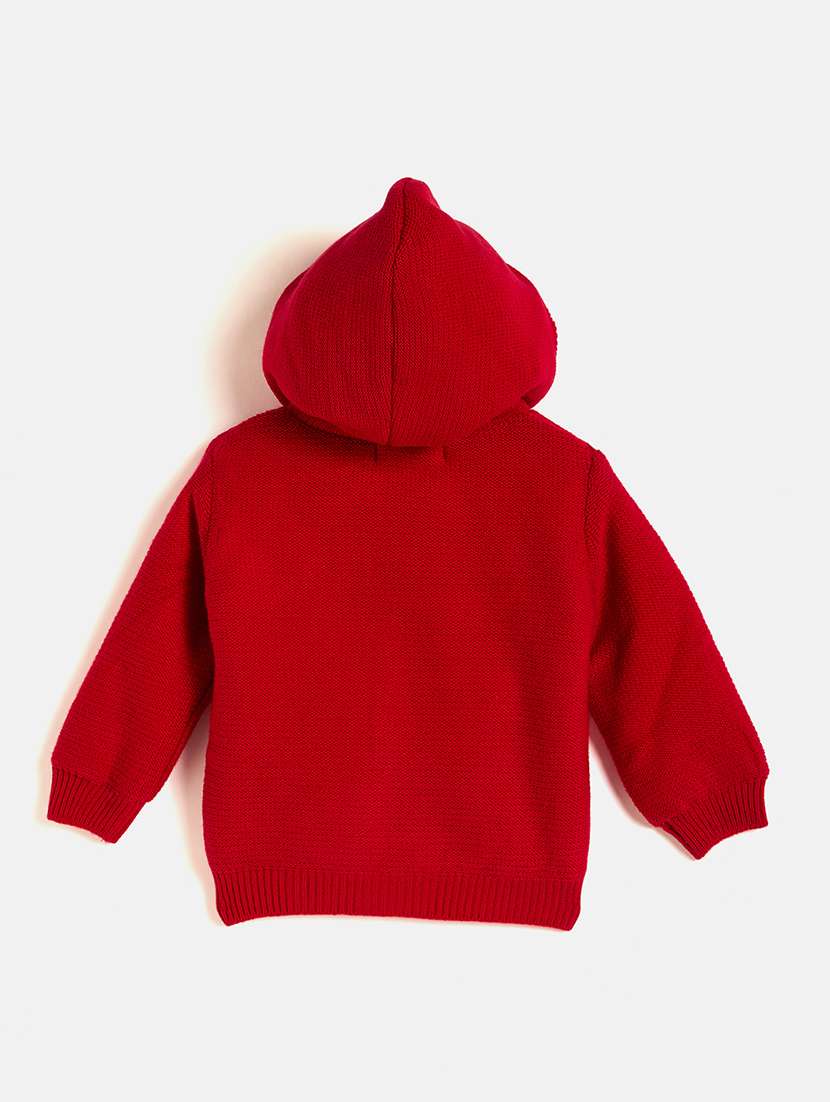 boys hooded self-designed sweater - 21507411 - Standard Image - 1