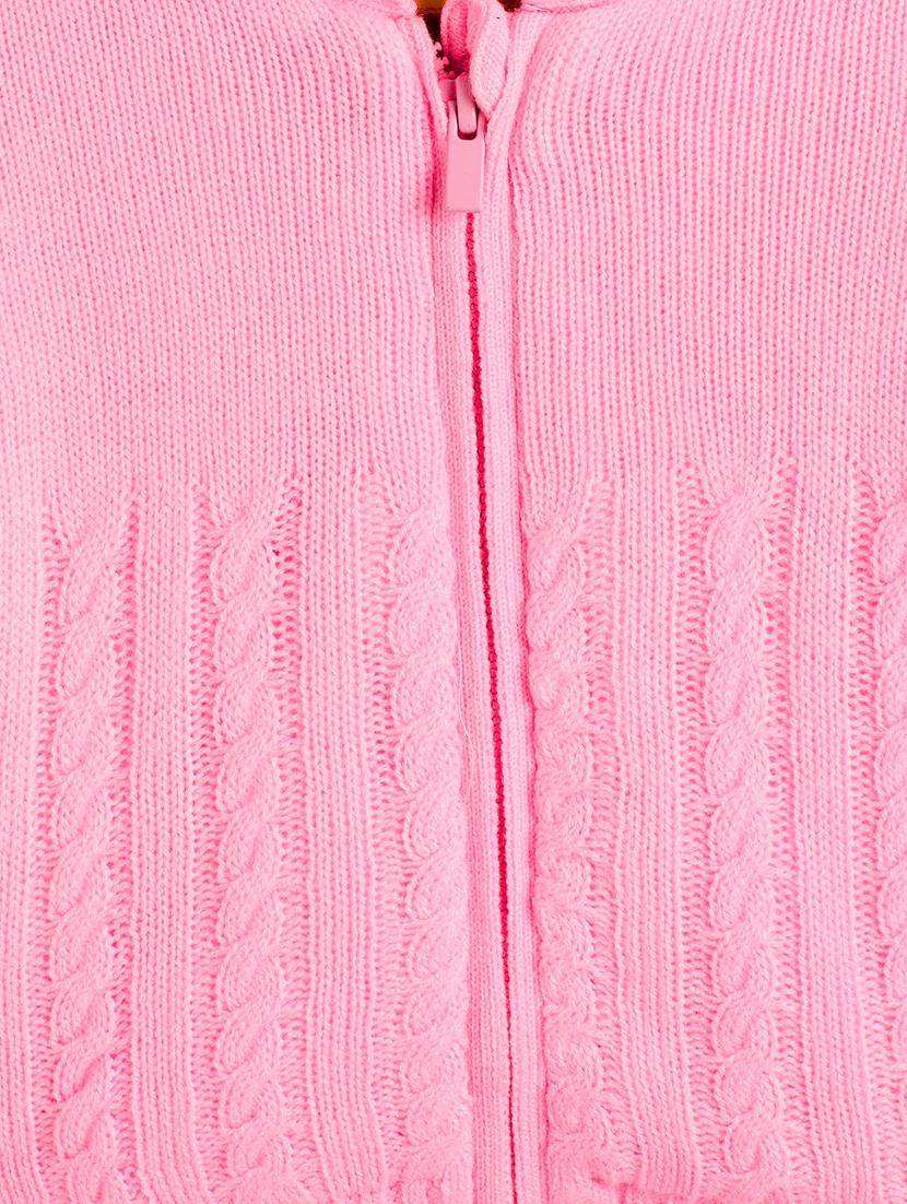 girls pink cotton sweater - 21507428 - Standard Image - 4
