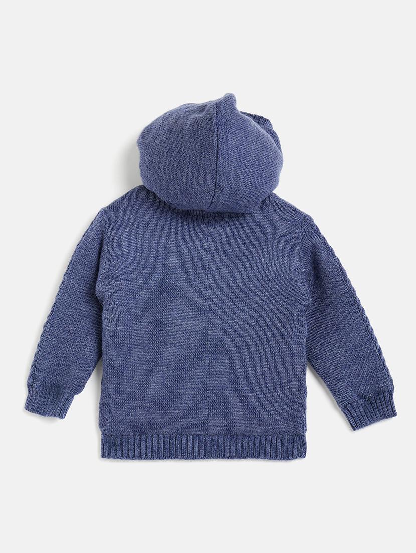girls blue cotton sweater - 21507429 - Standard Image - 1