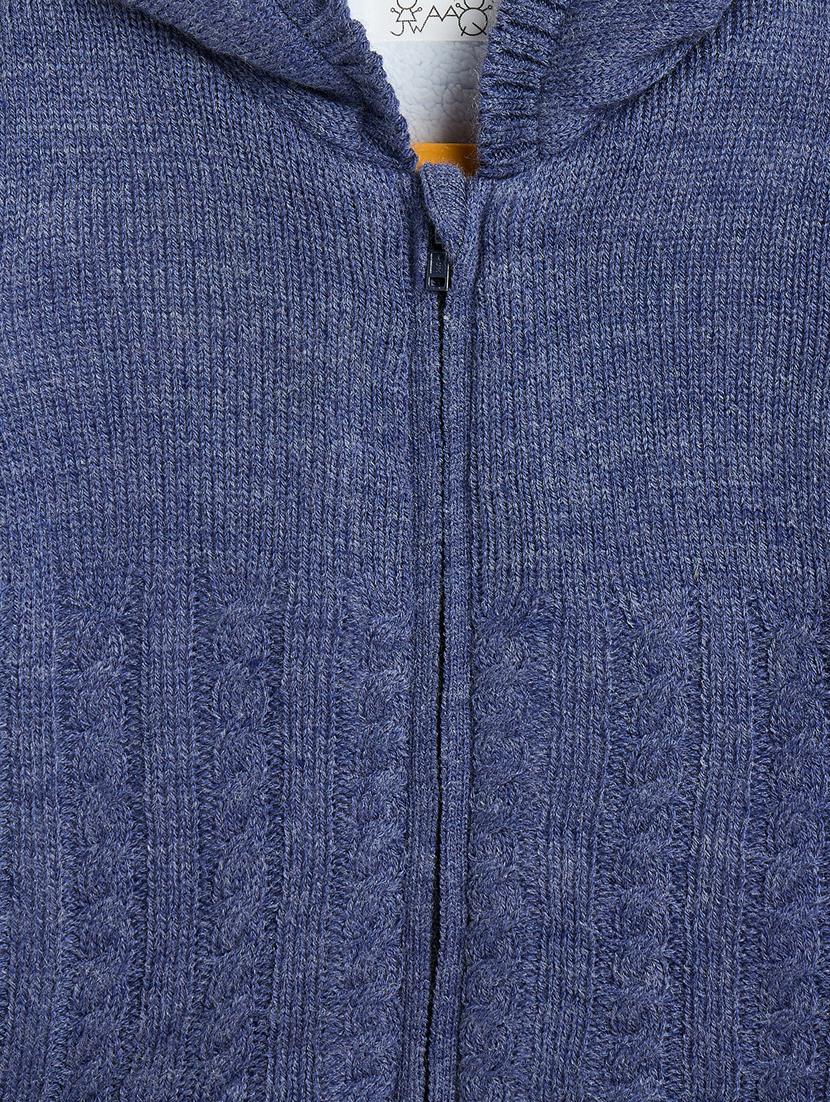 girls blue cotton sweater - 21507429 - Standard Image - 4