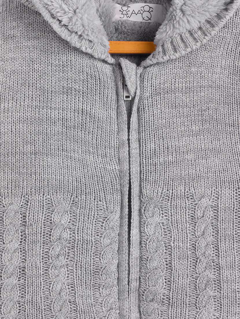 boys hooded self-designed sweater - 21507432 - Standard Image - 4