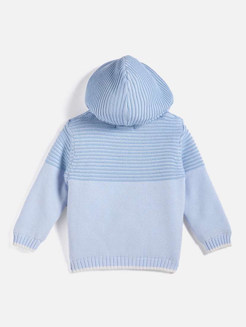 girls light blue cotton sweater - 21507459 - Standard Image - 1