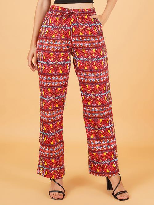 women maroon georgette palazzo - 21507612 -  Standard Image - 0