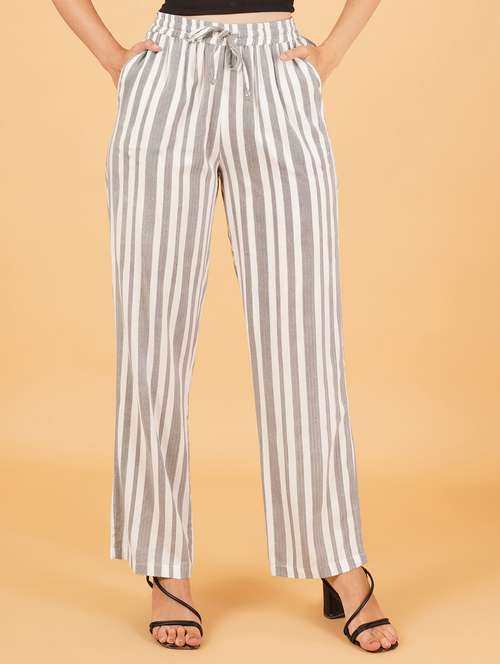 women white viscose palazzo - 21507619 -  Standard Image - 0