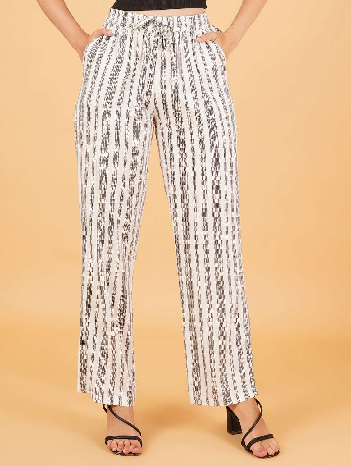 women white viscose palazzo - 21507619 -  Zoom Image - 0