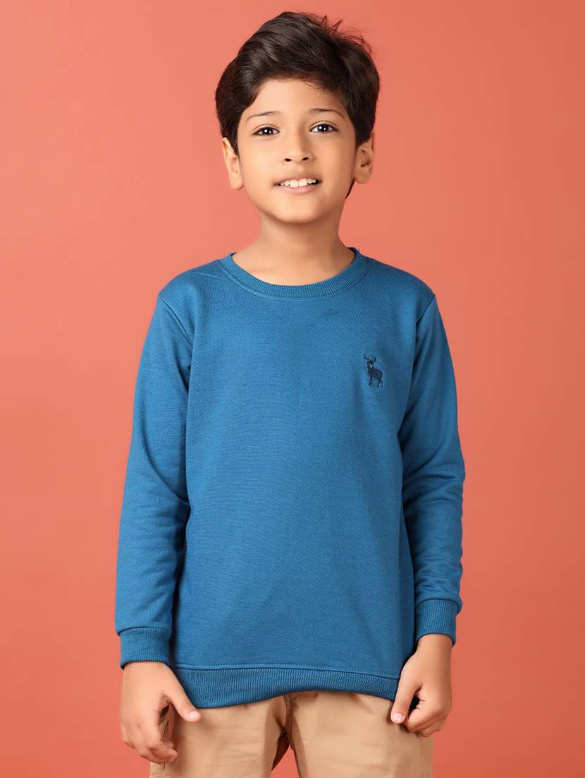 boys solid long sleeve sweatshirt - 21507661 -  Standard Image - 1