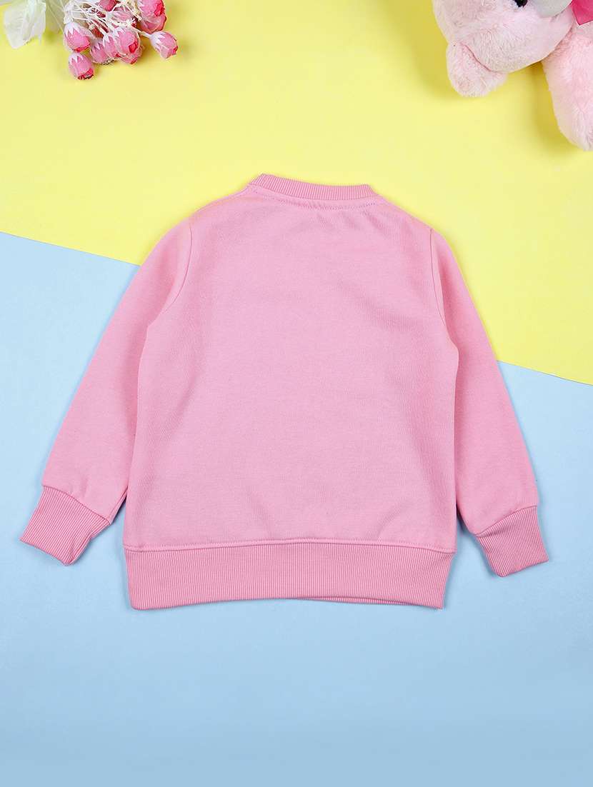 girls solid round neck sweatshirt - 21507668 -  Standard Image - 1