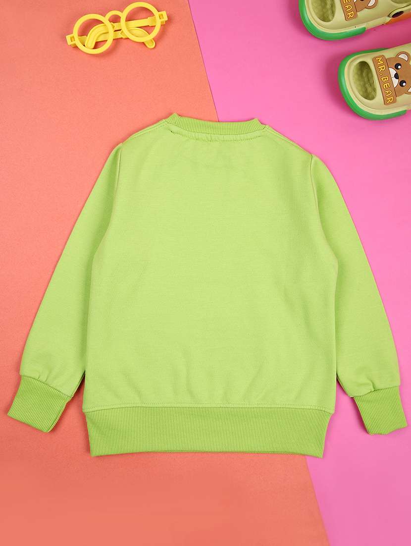 girls solid round neck sweatshirt - 21507669 -  Standard Image - 1