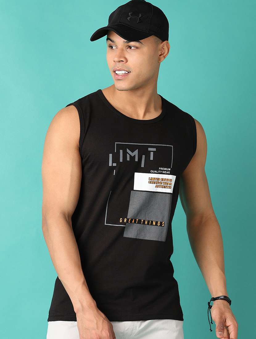 men round neck front print t-shirt - 21507755 -  Standard Image - 1