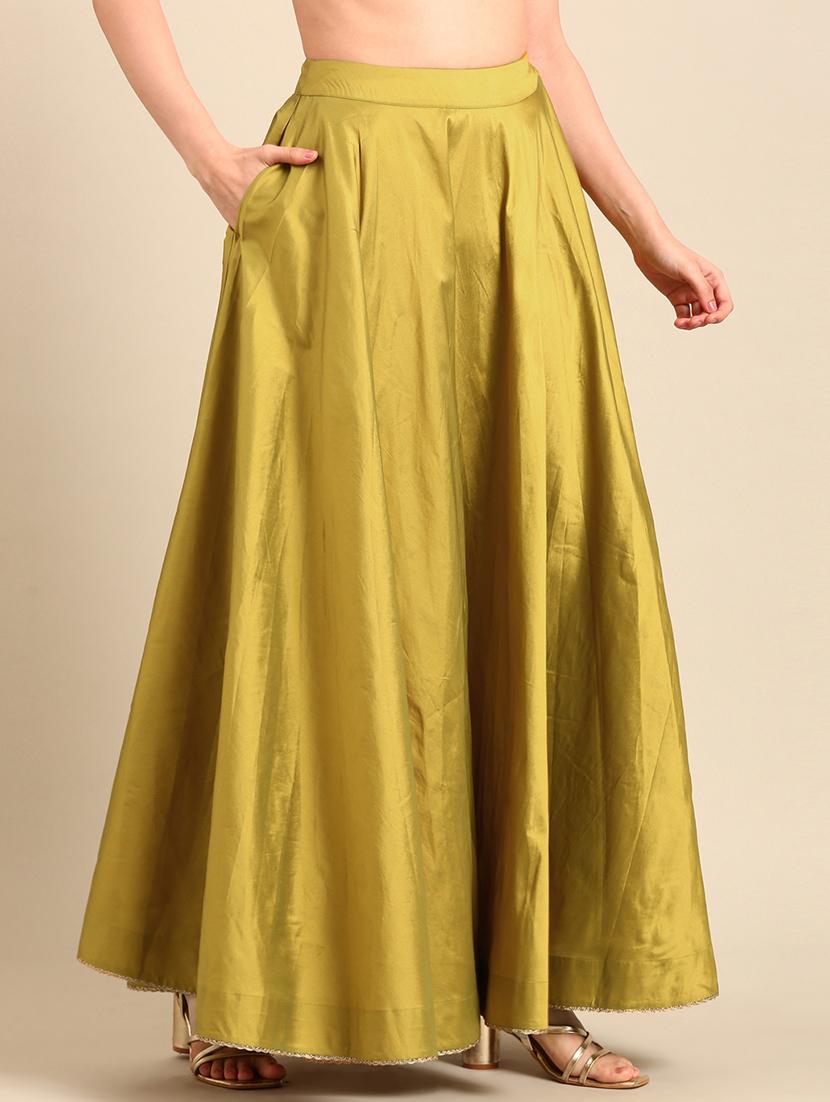 women mid-rise solid a-line skirt - 21508259 -  Standard Image - 1