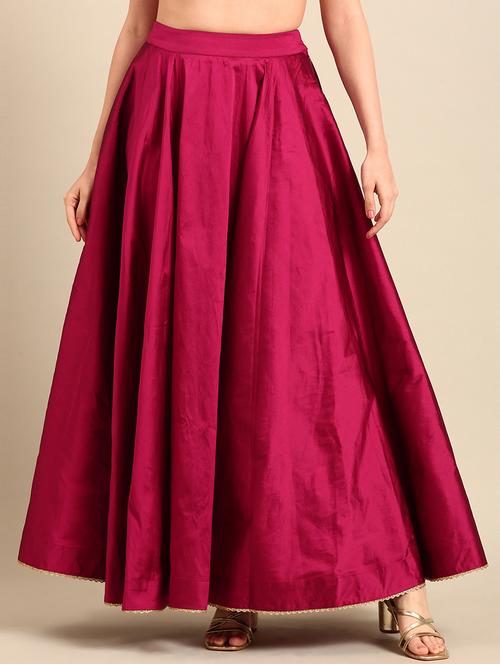 women mid-rise solid a-line skirt - 21508261 - Standard Image - 0
