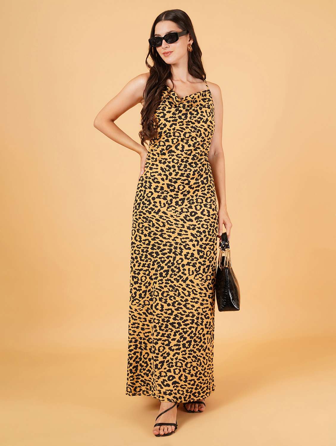 women beige polyester a-line dress - 21508316 -  Standard Image - 1