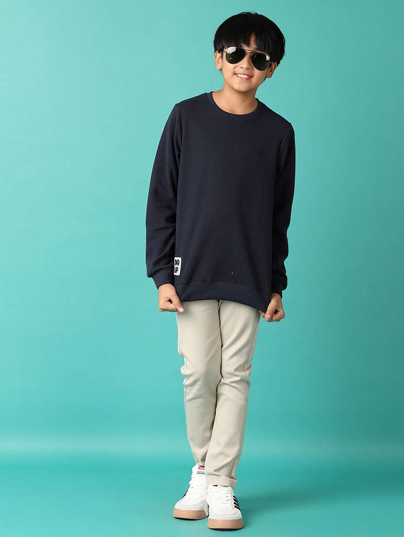 boys long sleeves plain sweatshirt - 21508396 -  Standard Image - 4