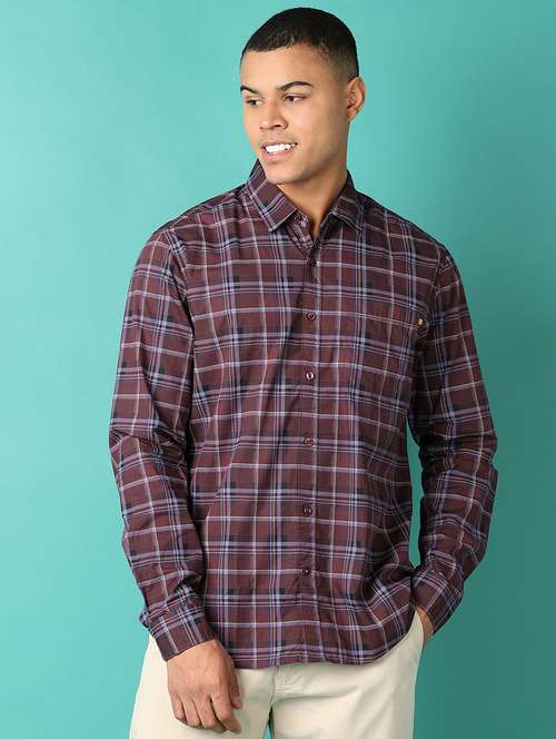 men collared checks casual shirt - 21508407 -  Standard Image - 0