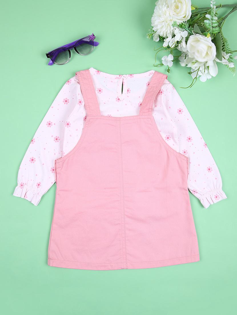 girls printed dungarees twin set - 21508422 -  Standard Image - 1