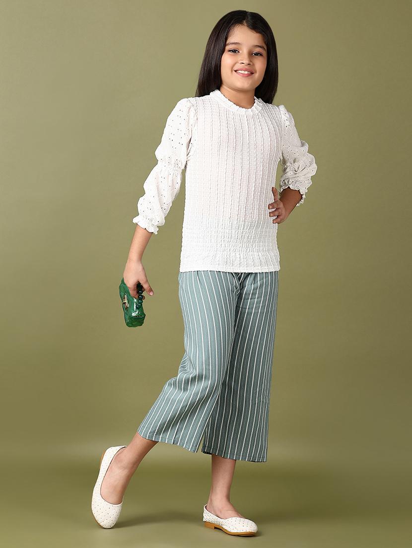 white cotton round neck top - 21508435 - Standard Image - 4