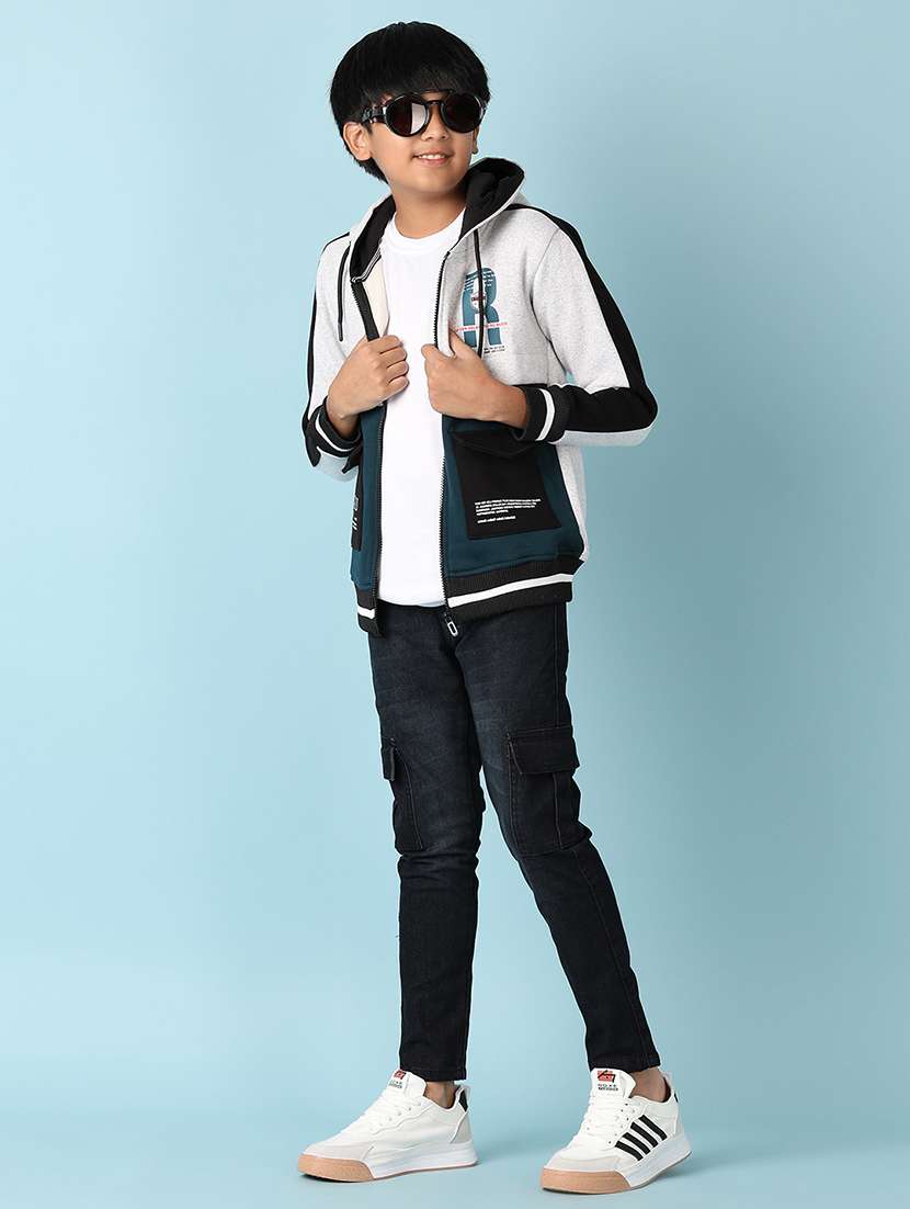 boys white cotton front print sweatshirt - 21508443 -  Standard Image - 4