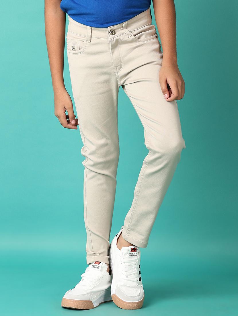 boys white plain jean - 21508447 - Standard Image - 1