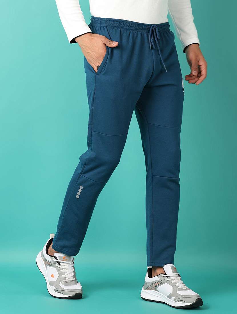 men mid rise solid full length track pant - 21508522 -  Standard Image - 1