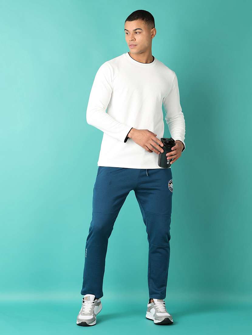 men mid rise solid full length track pant - 21508522 -  Standard Image - 4