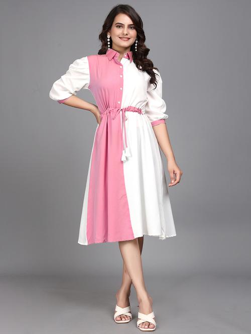 women white cotton a-line dress - 21508676 - Standard Image - 0