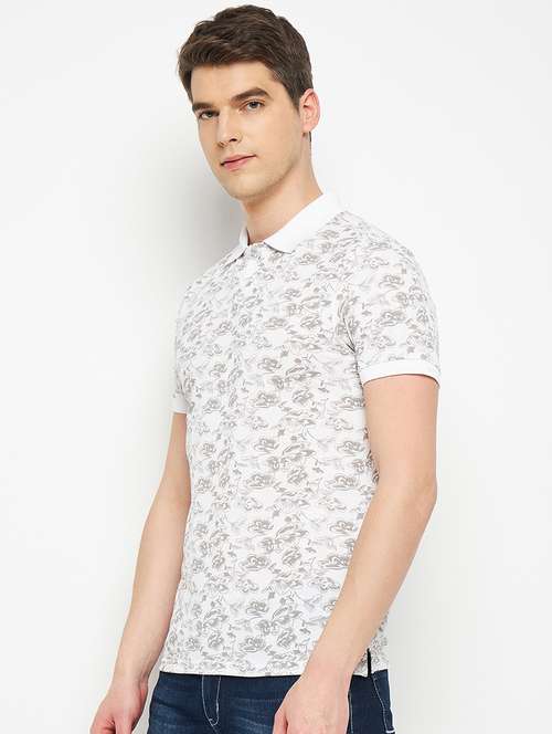 men printed short sleeve slim fit polo t-shirt - 21508720 -  Standard Image - 0