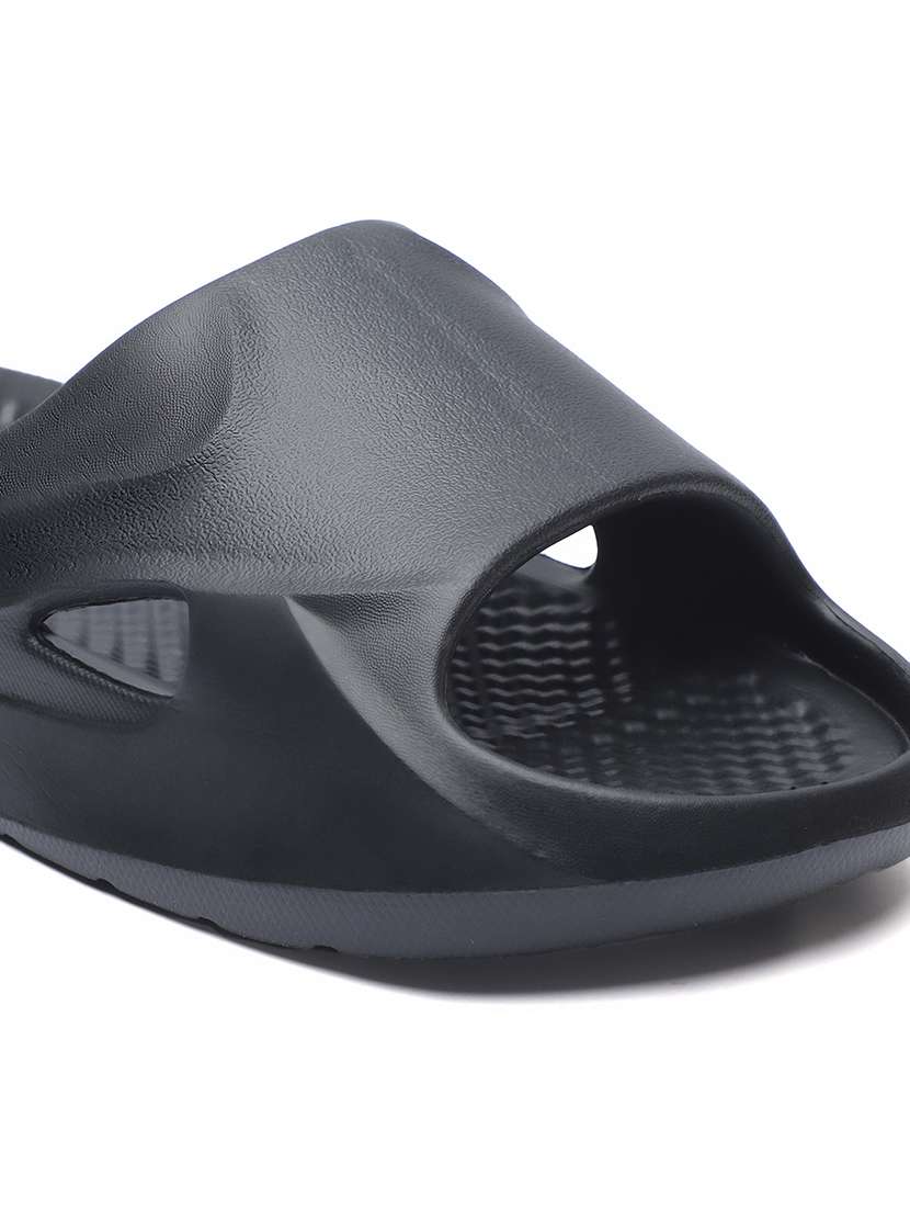 men black slip on slides - 21508819 -  Standard Image - 4