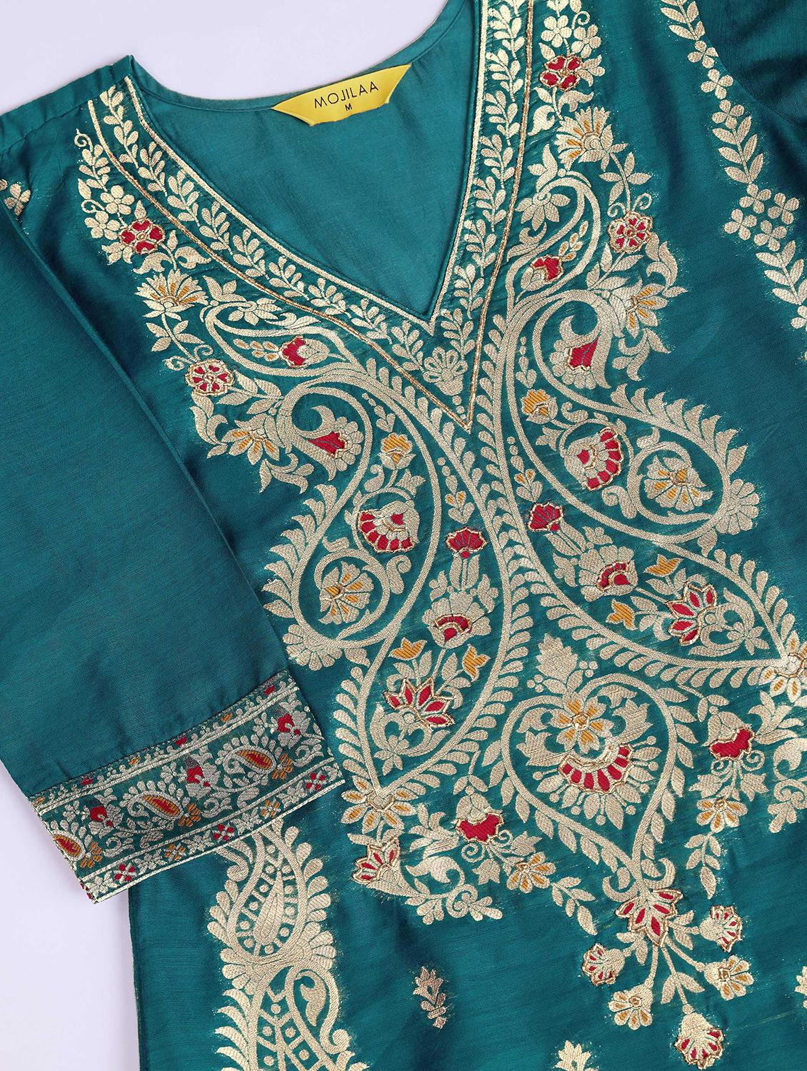 women three quarter sleeve kurta pant with dupatta set - 21508891 - Standard Image - 4