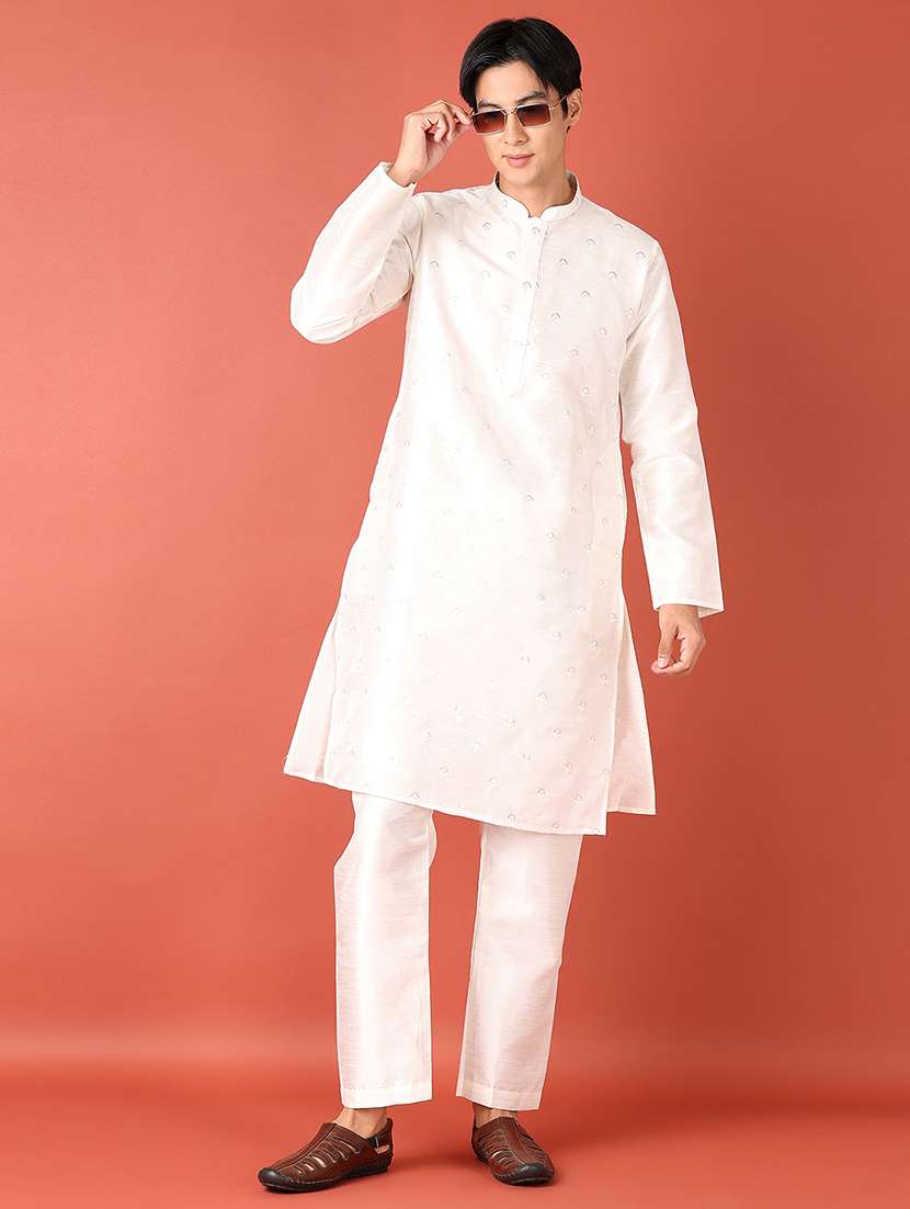 men sequin work kurta pyjama ethnic wear set - 21508978 -  Standard Image - 1