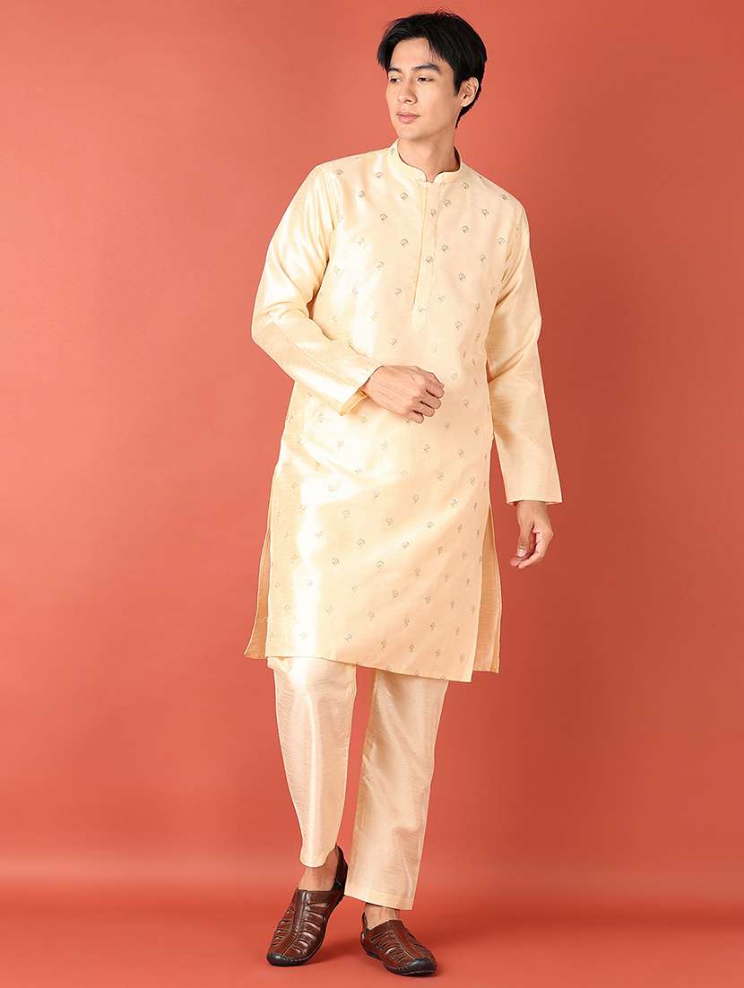 Men Sequin Work Kurta Pyjama Ethnic Wear Set - 21508980 -  Standard Image - 1