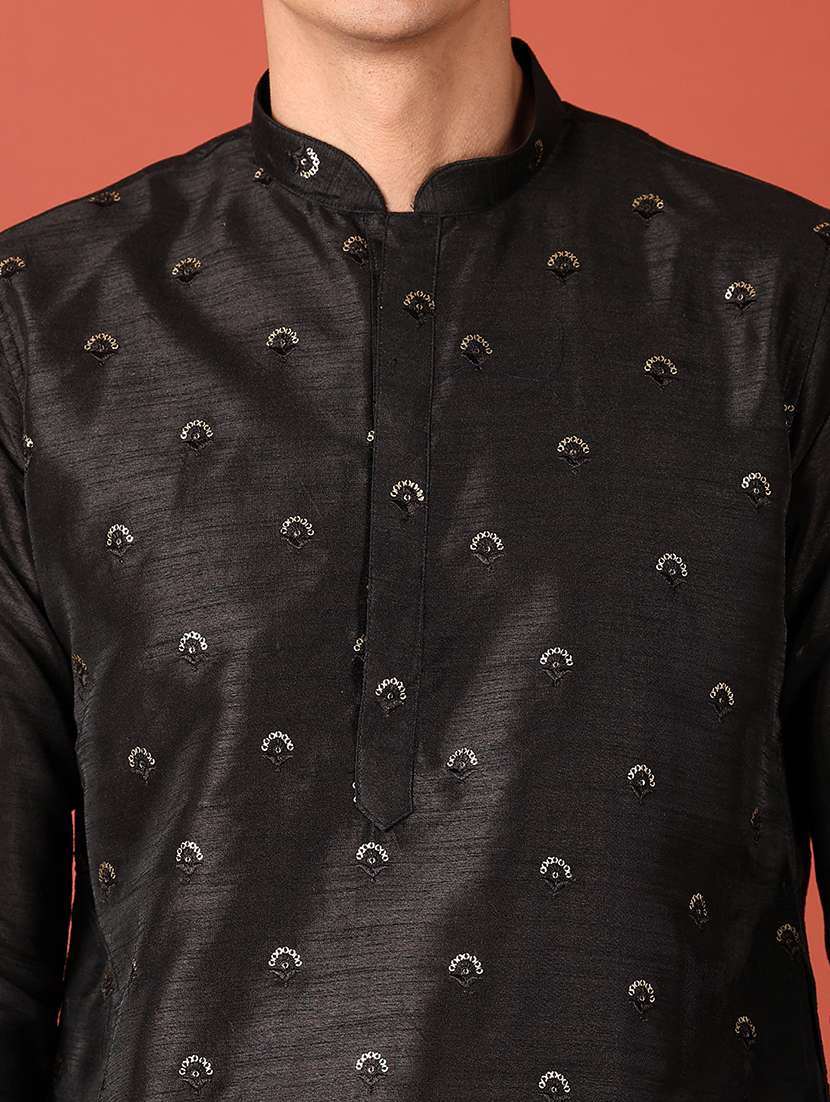 men sequin work kurta pyjama ethnic wear set - 21508981 -  Standard Image - 4