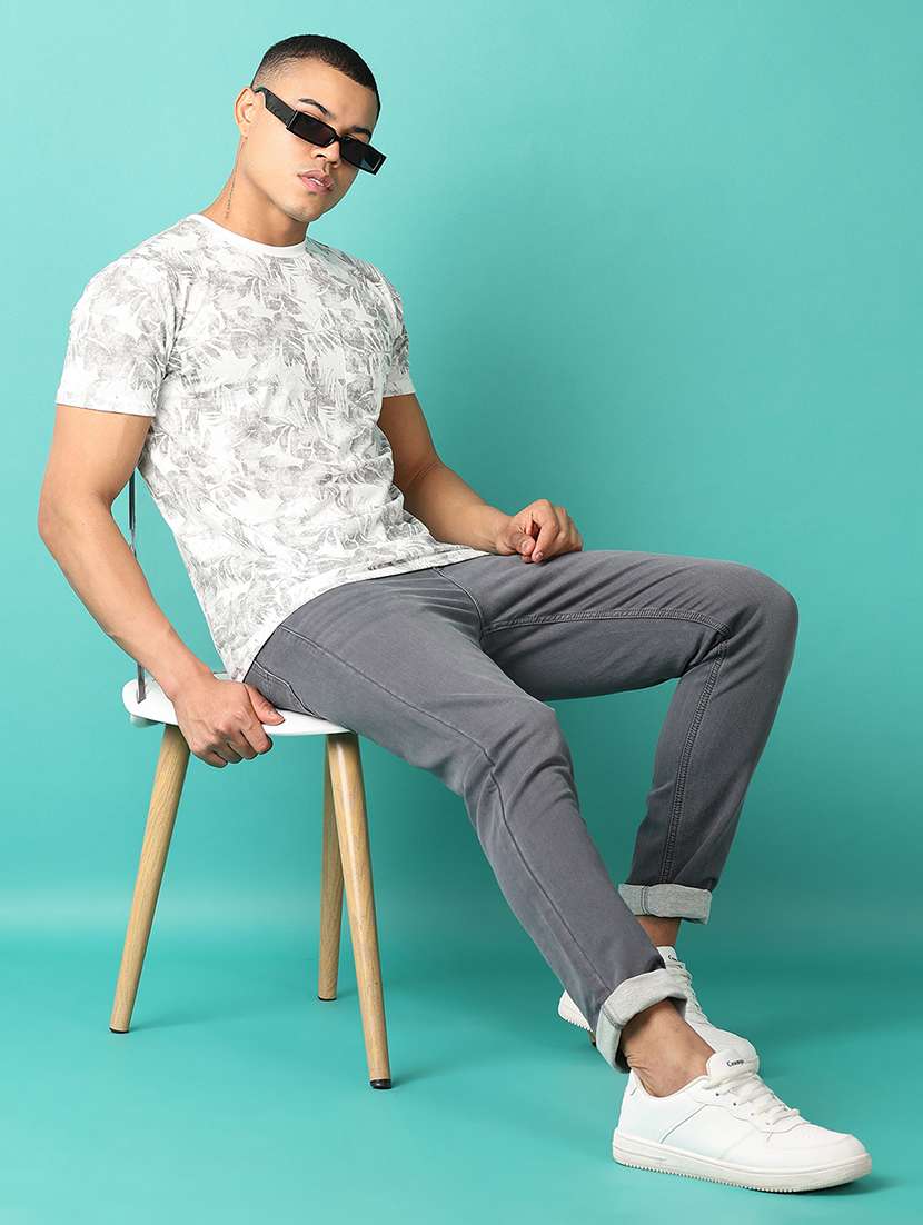 men grey plain jeans - 21509091 -  Standard Image - 4