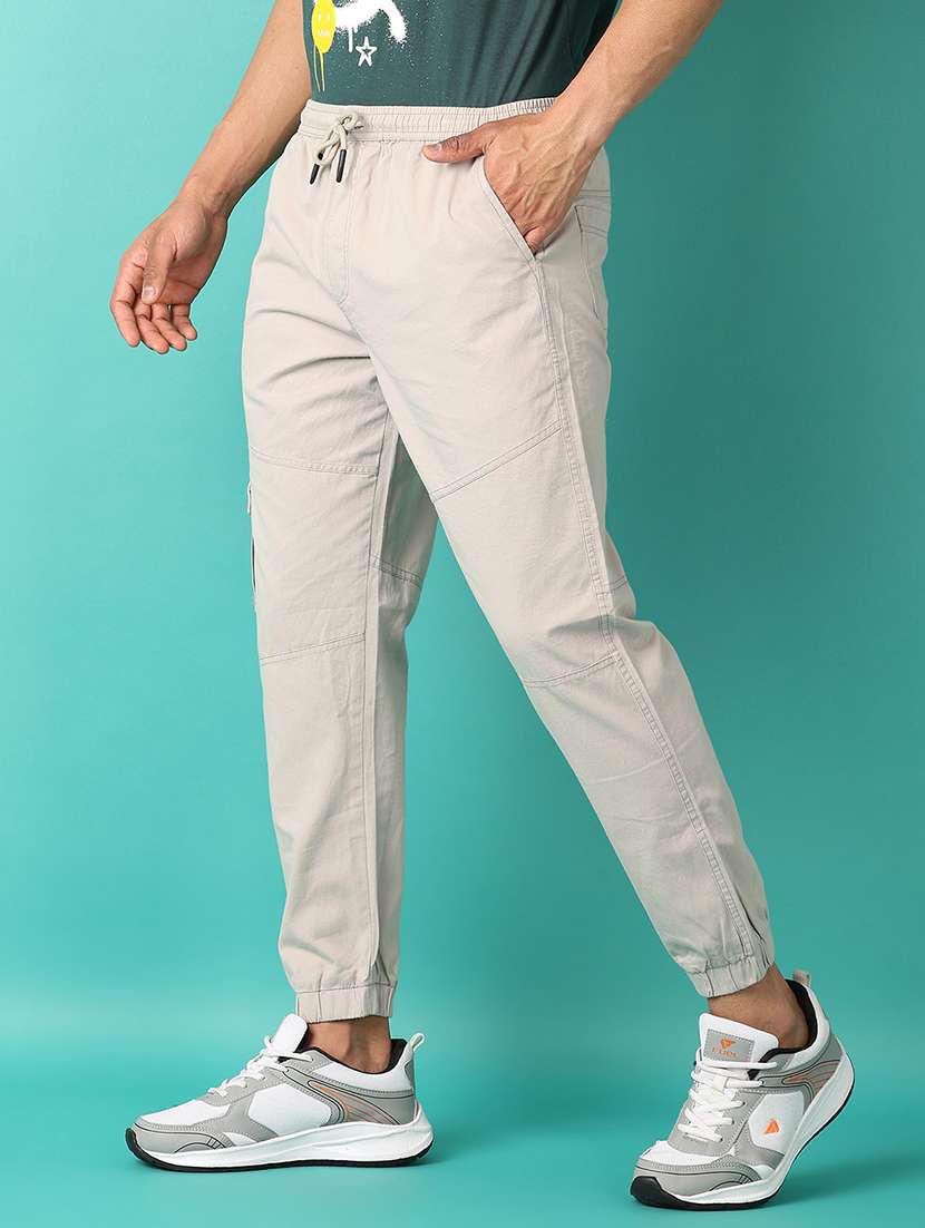 men mid-rise solid jogger - 21509102 -  Standard Image - 1