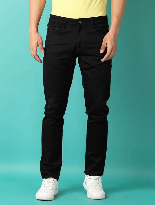 men mid rise plain jeans - 21509106 - Standard Image - 0