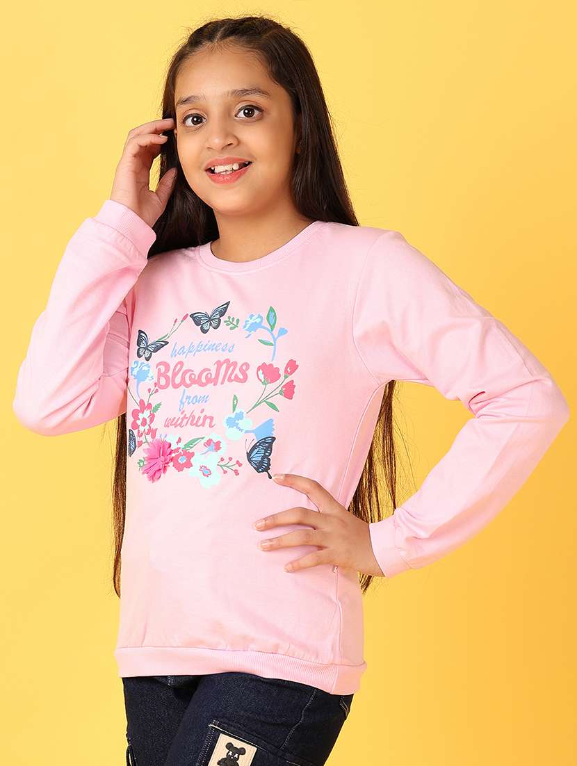 girls front print long sleeve tee - 21509470 -  Standard Image - 1
