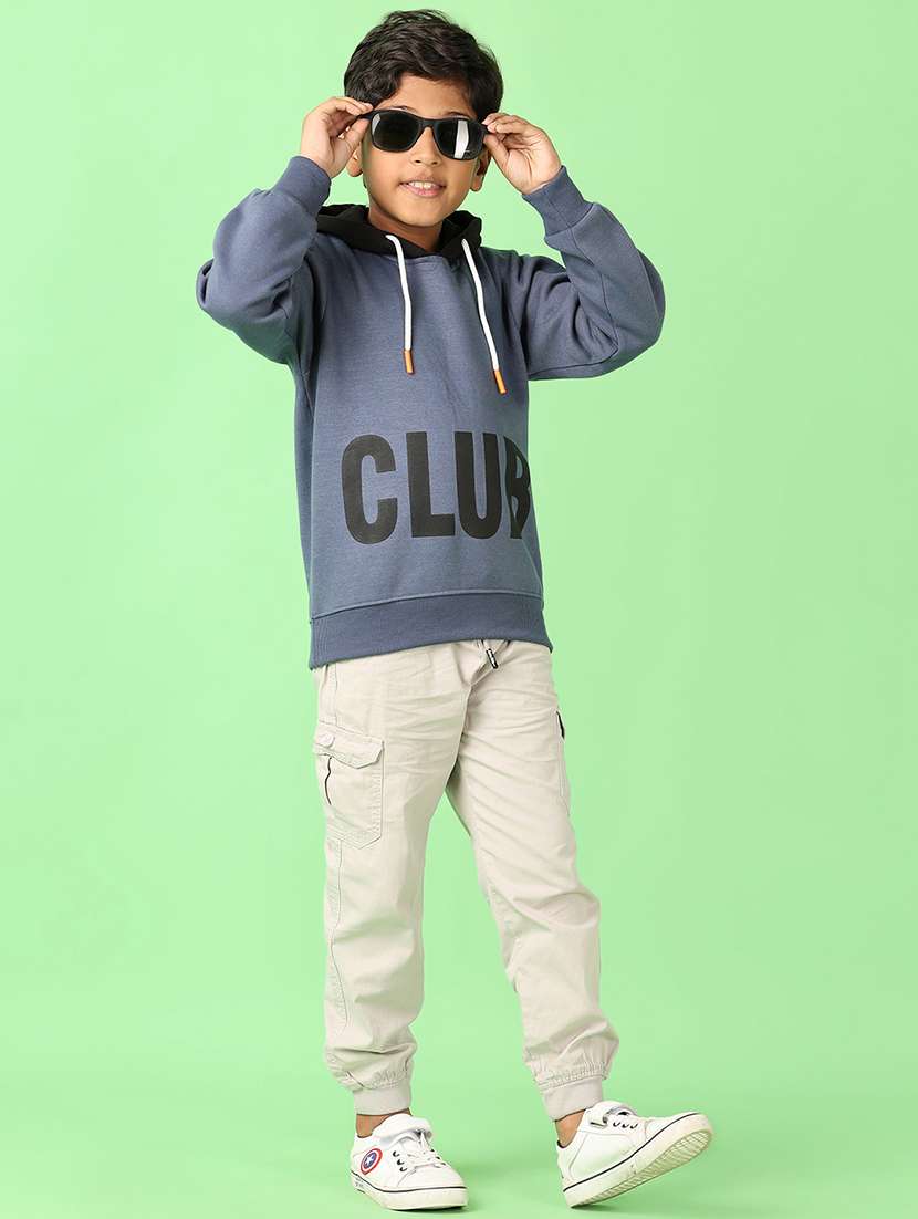 boys typographic long sleeve hooded sweatshirt - 21509479 -  Standard Image - 4